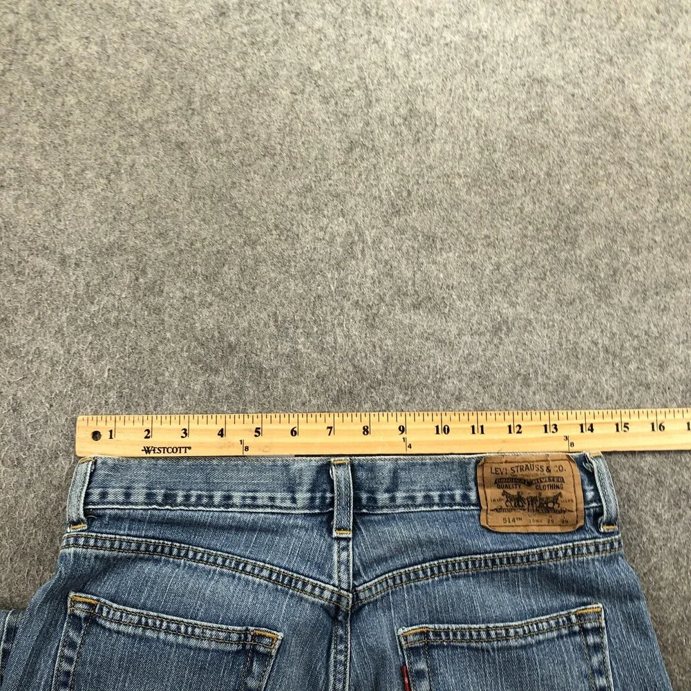 Levis 514 Jeans Mens 29x29 Blue Light Wash Slim Straight Denim Pants Casual